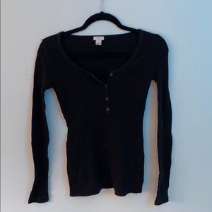 🌟Jcrew black waffle t shirt🌟